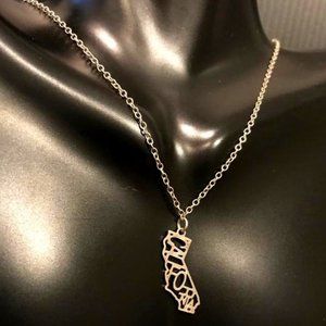 Kris Nations Silver-Tone California Pendant Necklace